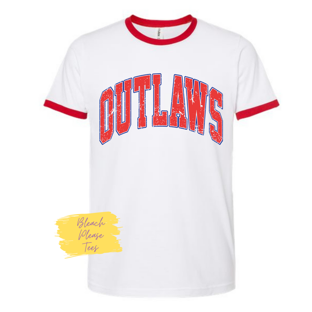 Outlaws Baseball Ringer Tee
