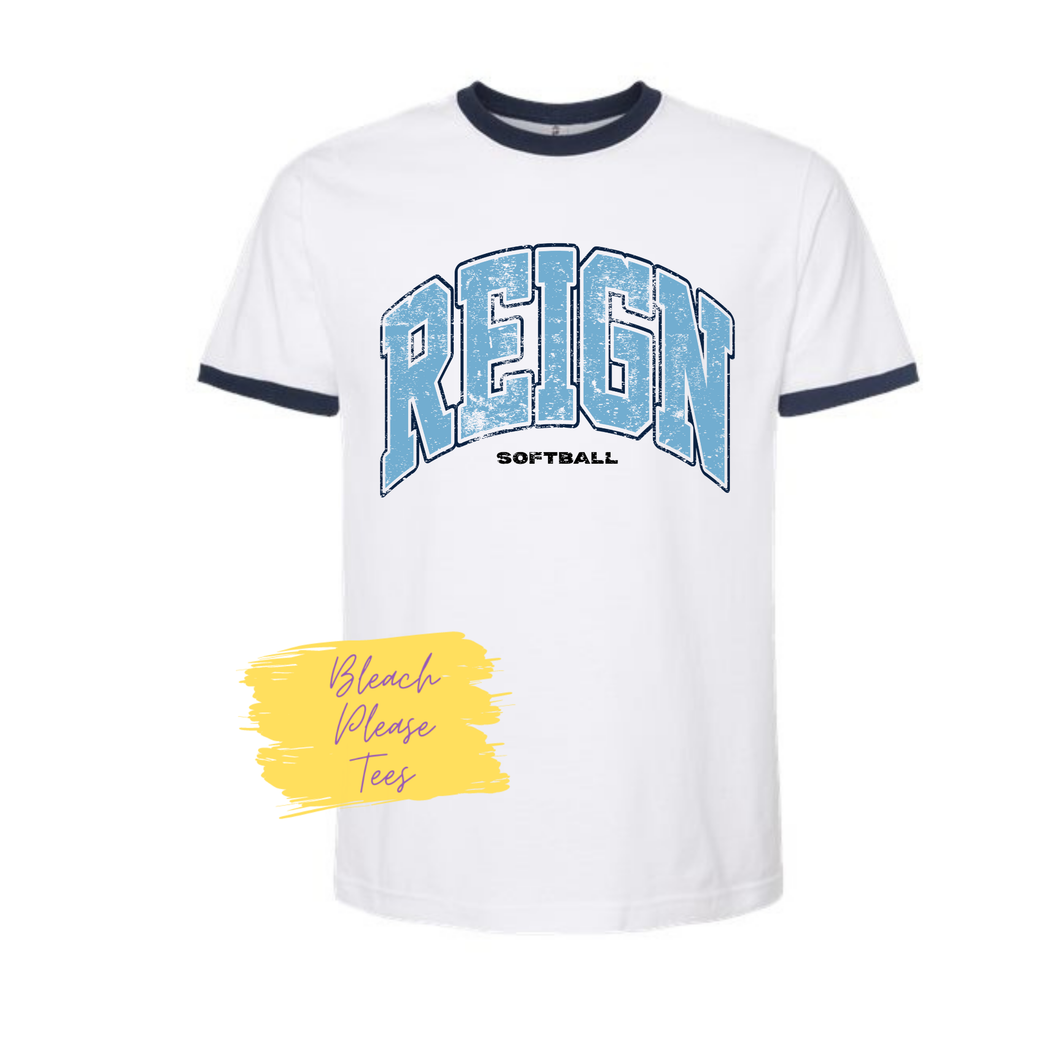 LA Reign Softball Ringer Tee
