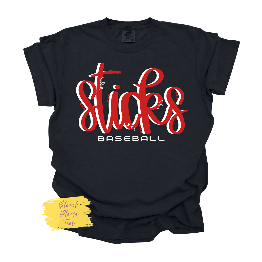 Sticks Baseball Tee