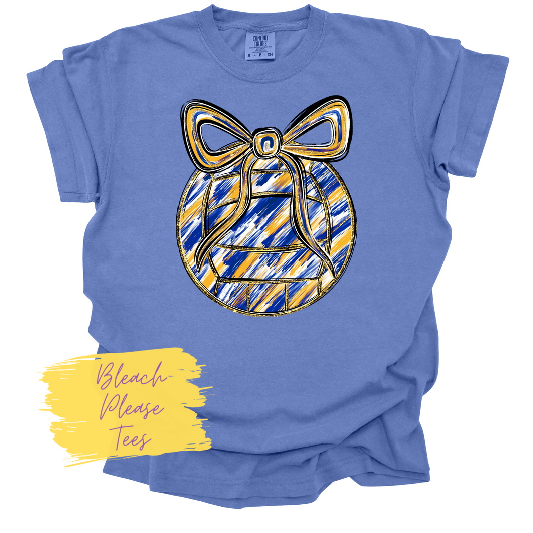 Blue Gold Volleyball Tee
