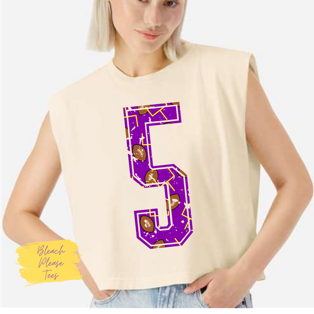 Football Number Cream Tee
