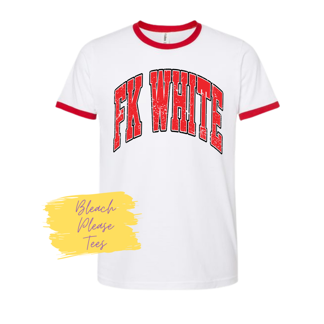 FK White Ringer Tee