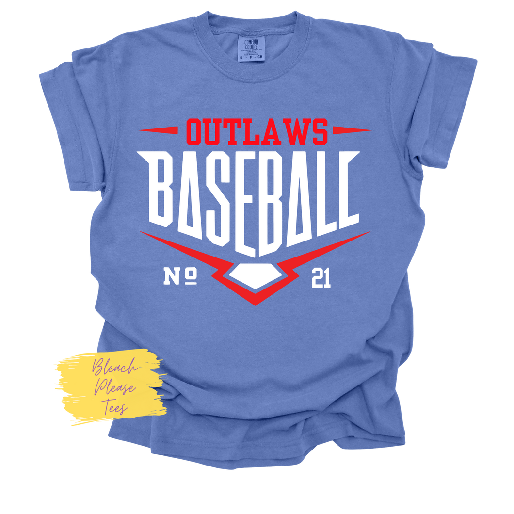 Outlaws Baseball Tee
