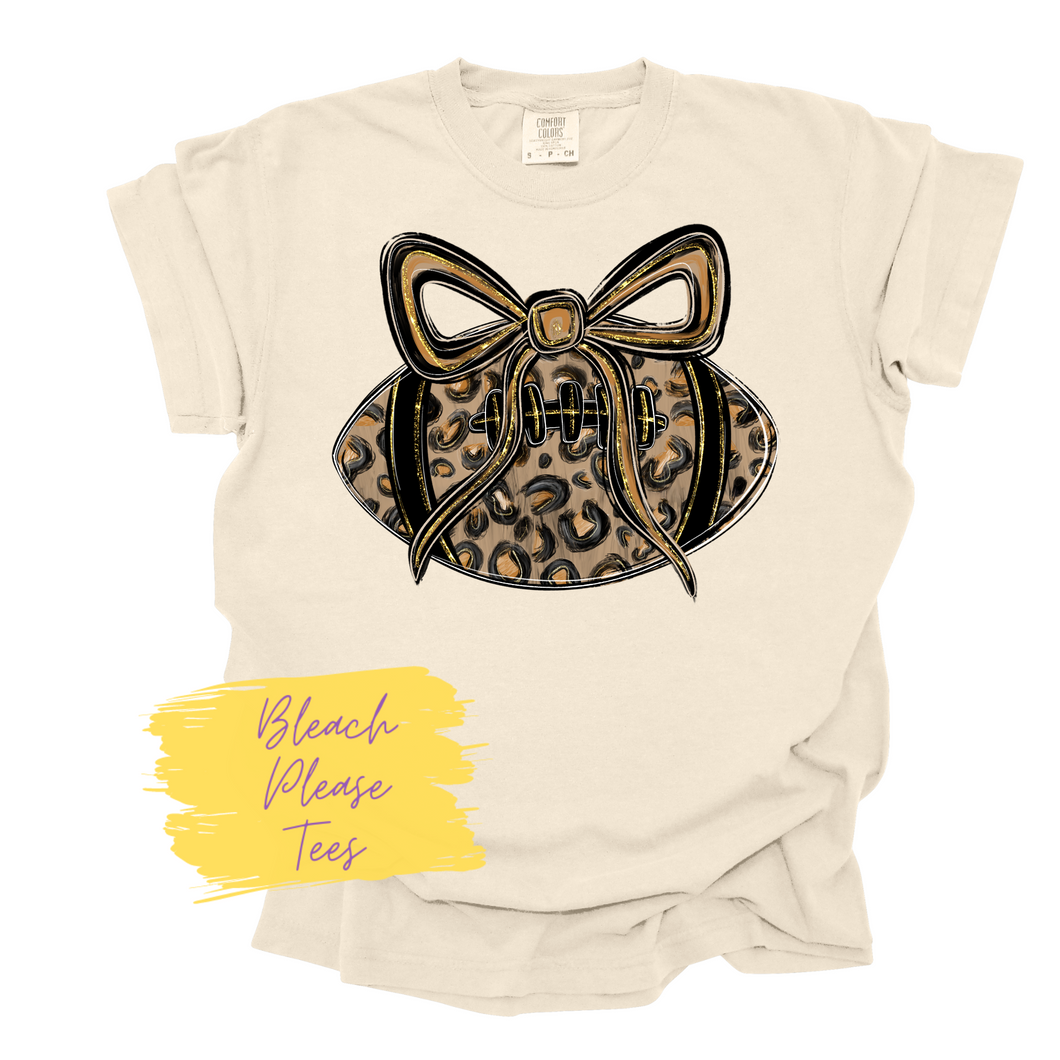 Football Leopard Bow Tee