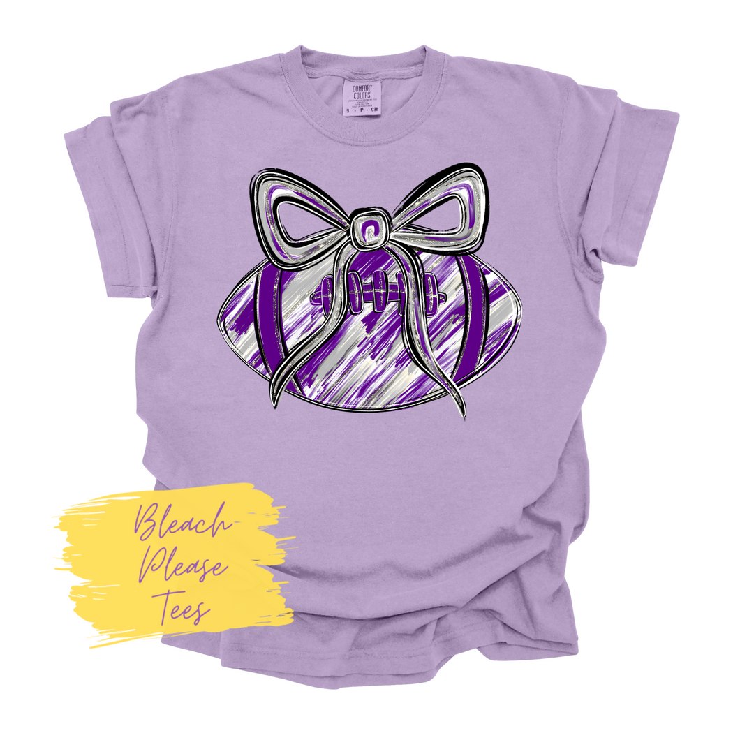 Purple Grey Football Tee