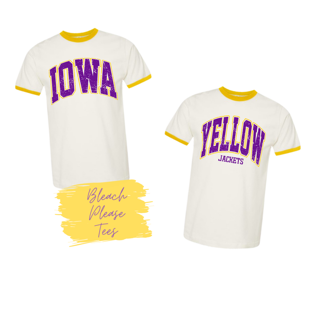 Iowa Yellow Jackets Ringer Tee