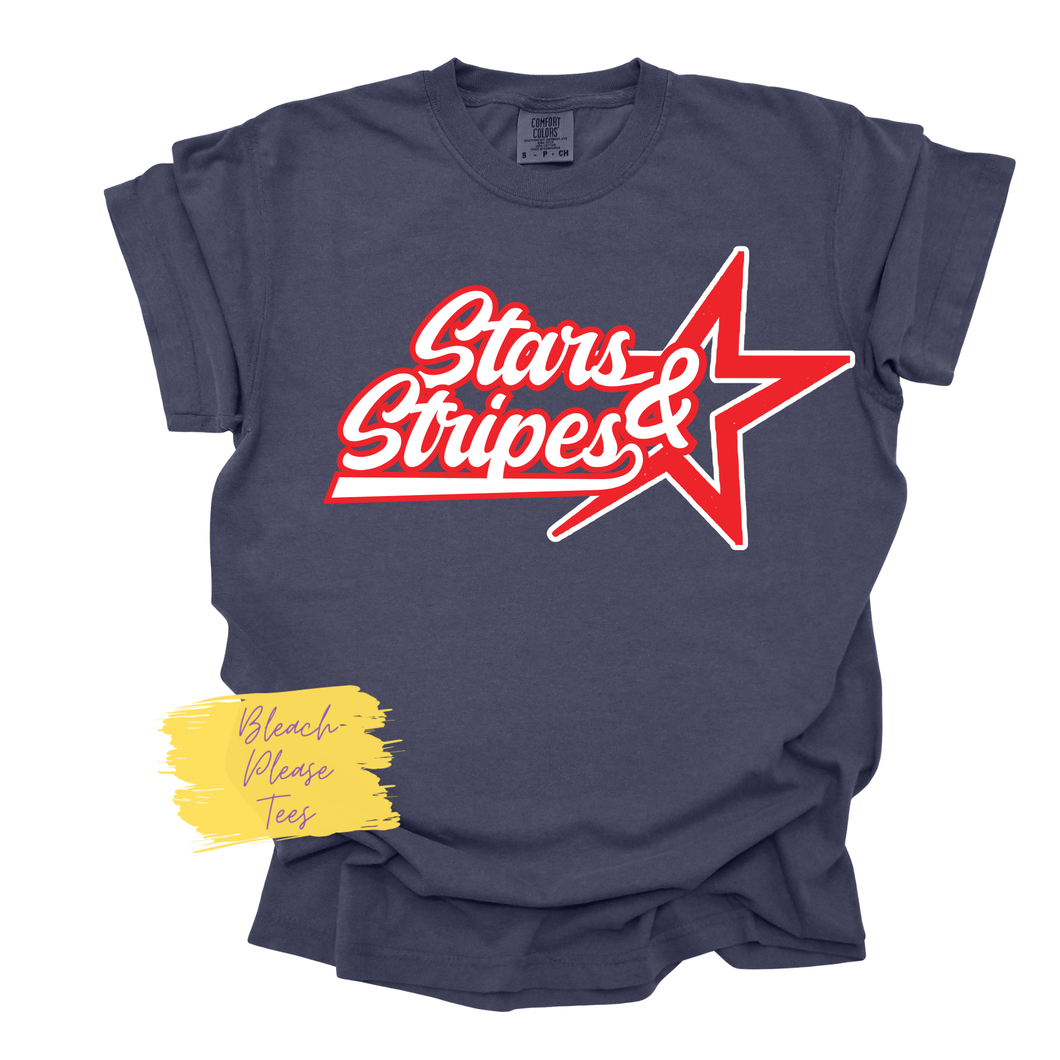 Stars and Stripes Softball Tee