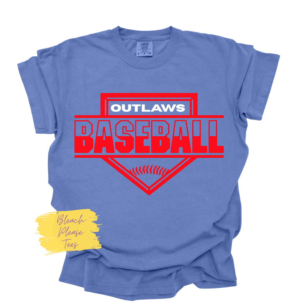 Outlaws Baseball Tee