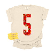 Load image into Gallery viewer, Football Number Cream Tee
