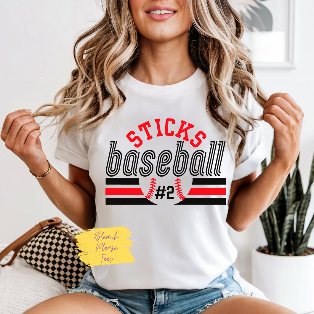 Sticks Baseball Tee