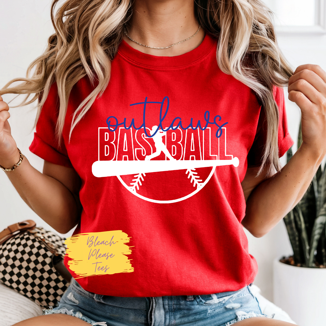 Outlaws Baseball Tee