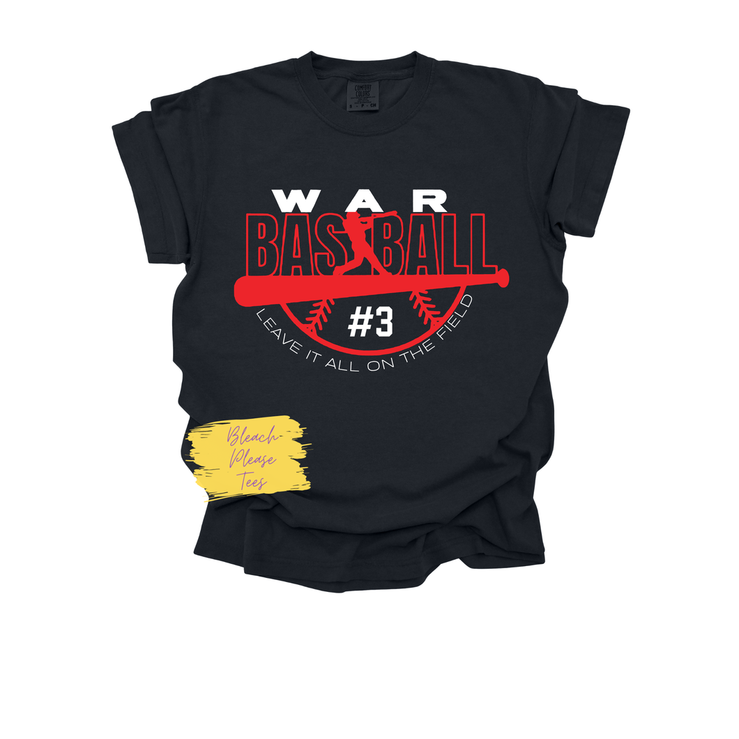War Baseball Tee
