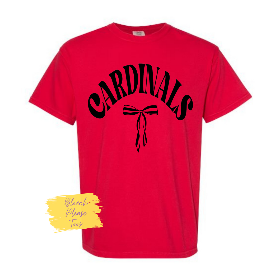 Lacassine Cardinals Bow Tee