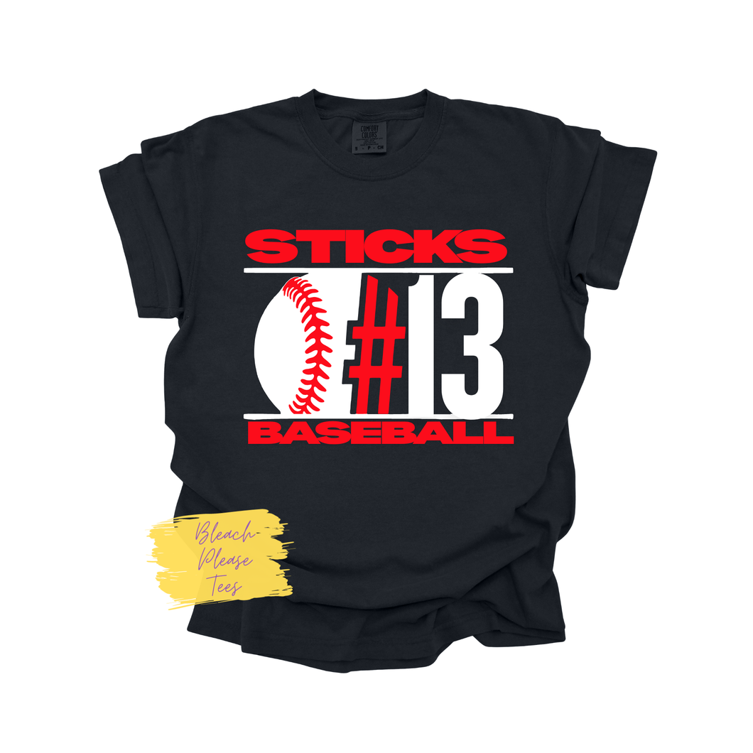 Sticks Baseball Tee