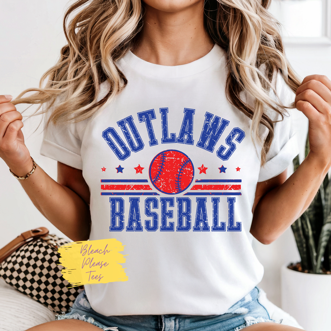 Outlaws Baseball Tee