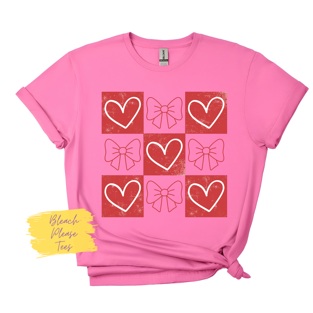 Hearts and bows tee