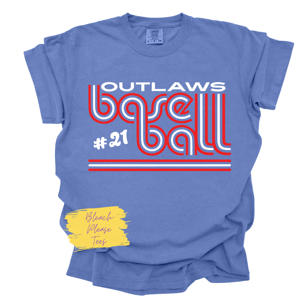 Outlaws Baseball Tee