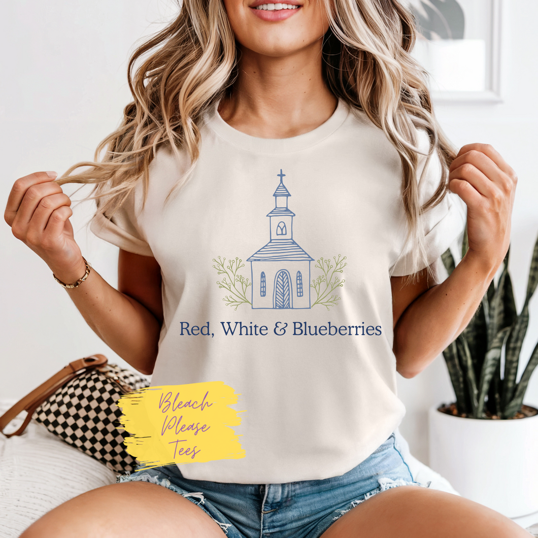 Red White & Blueberries Tee
