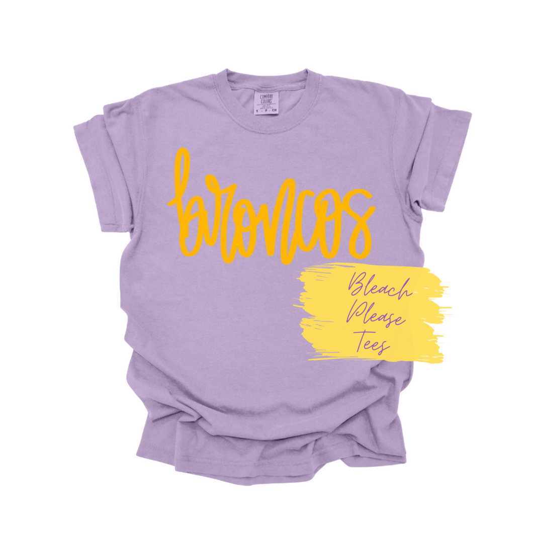 Broncos Puff Lavender Tee