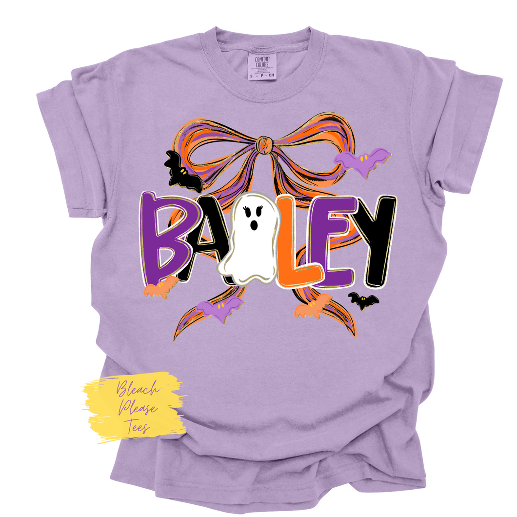 Custom Name Girls Halloween tee
