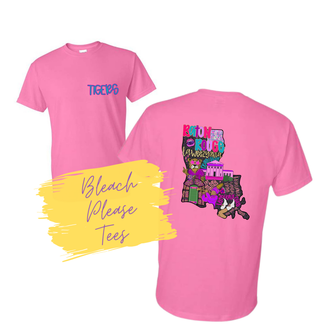 Baton Rouge Collage Tee Pink