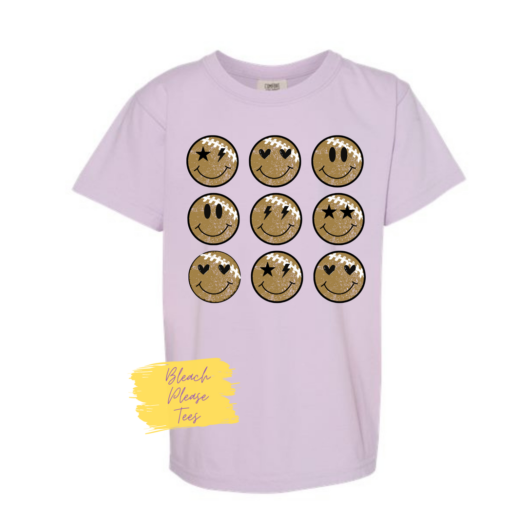 Girly Football Smiley Tee