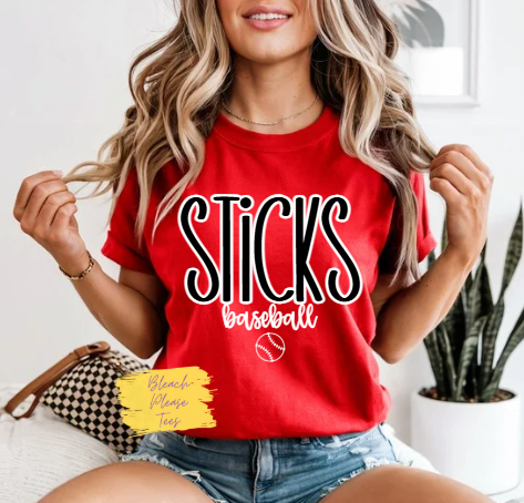 Sticks Baseball Tee