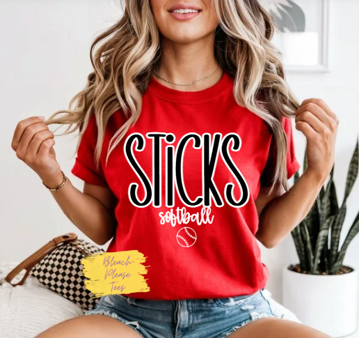 Sticks Softball Tee