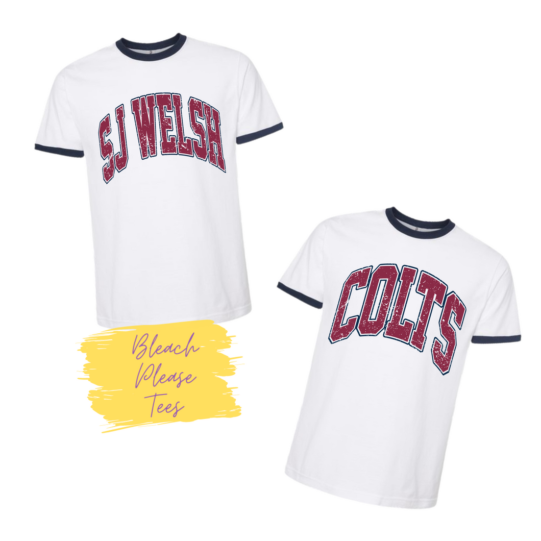 SJ Welsh Colts Ringer Tee