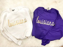 Load image into Gallery viewer, Louisiana Puff Letter Sweatshirt
